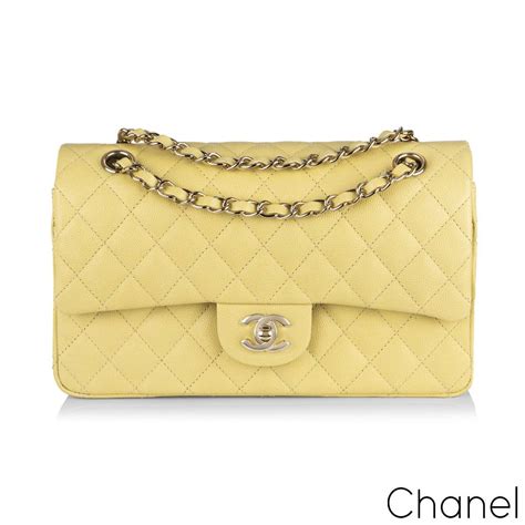 chanel bag yellow|chanel classic flap bag price.